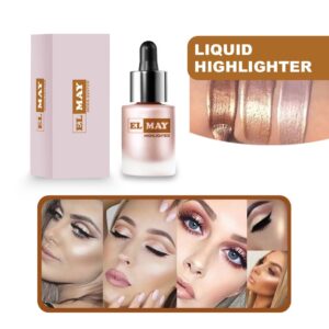 ELMAY Illuminator Liquid Highlighter 3 Shades - Gold - Silver - Pink